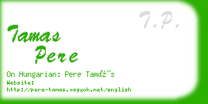 tamas pere business card